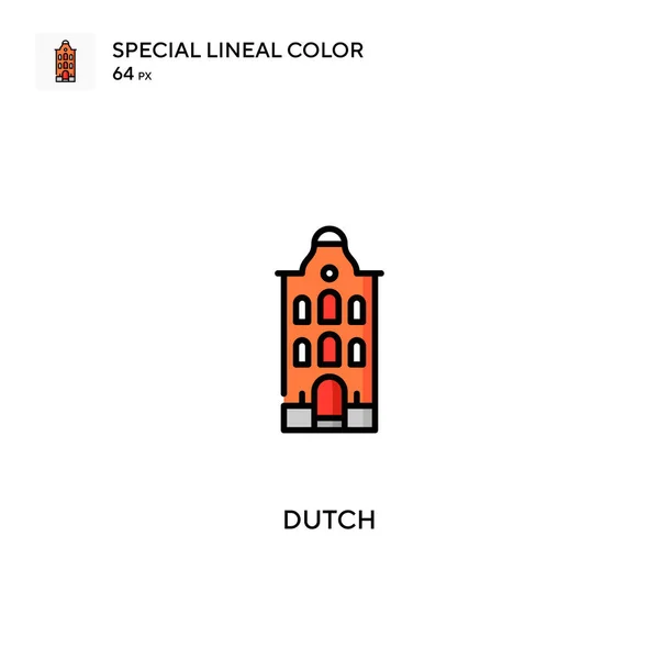 Dutch Special Lineal Color Vector Icon Dutch Icons Your Business — Stock Vector