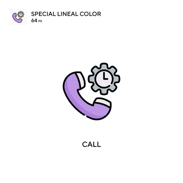 Appelez Special Lineal Color Vector Icon Appelez Icônes Pour Votre — Image vectorielle