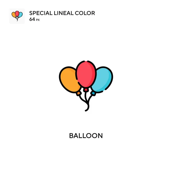 Balloon Special Lineal Color Vector Icon Balloon Icons Your Business — Stock Vector