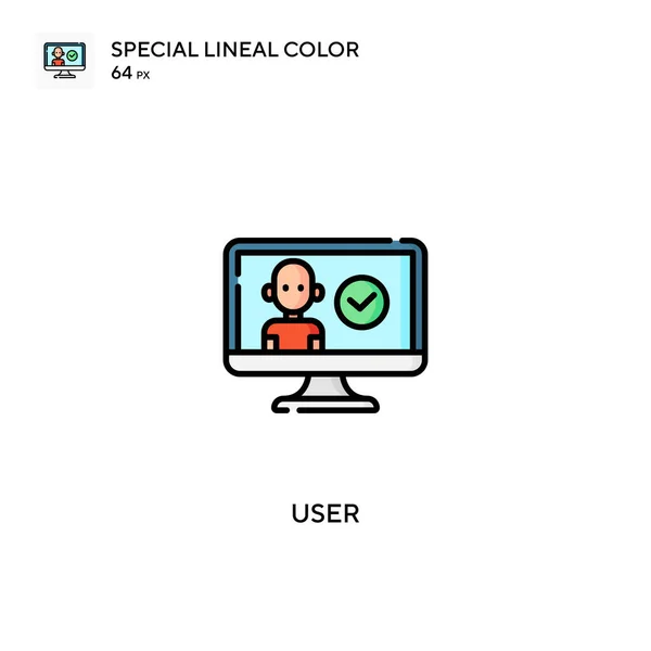 Kullanıcı Özel Doğrusal Renk Vektörü Simgesi Projeniz Için Kullanıcı Simgeleri — Stok Vektör