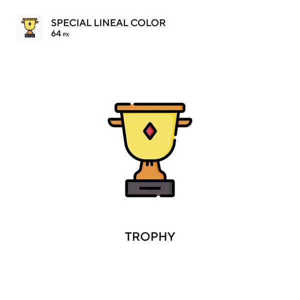 Trophy Special Lineal Color Vector Icoon Trofee Iconen Voor Business — Stockvector