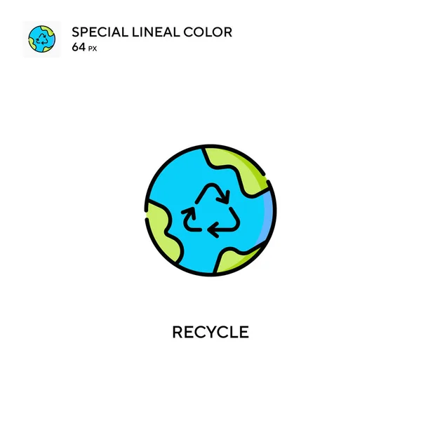 Reciclar Ícone Vetorial Cor Linear Especial Reciclar Ícones Para Seu — Vetor de Stock