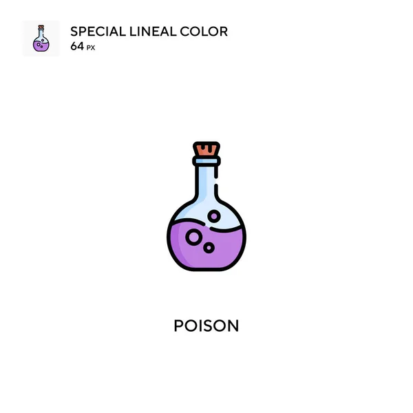 Poison Icono Especial Vector Color Lineal Iconos Veneno Para Proyecto — Vector de stock