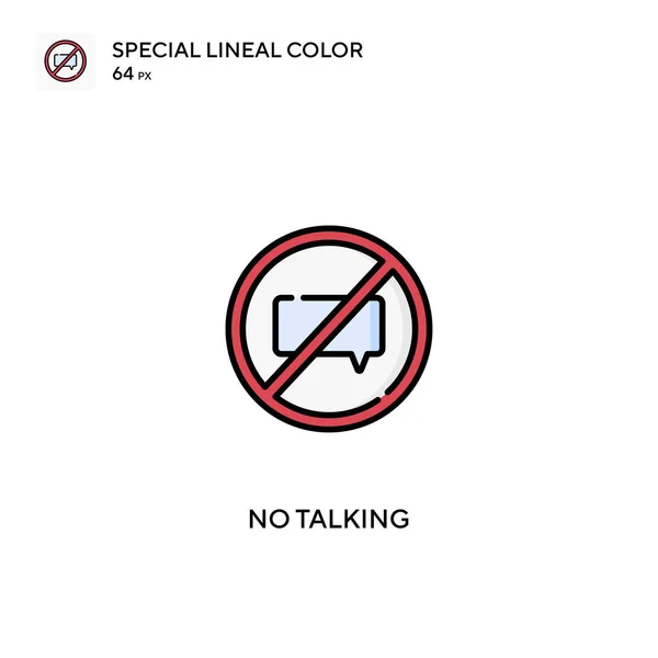 Kein Gerede Spezielles Lineares Farbvektorsymbol Keine Sprechenden Symbole Für Ihr — Stockvektor