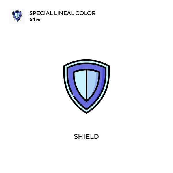 Escudo Ícone Vetorial Cor Linear Especial Ícones Escudo Para Seu — Vetor de Stock