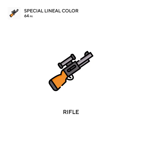 Rifle Special Lineal Color Vector Icon Rifle Icons Your Business — Stock Vector