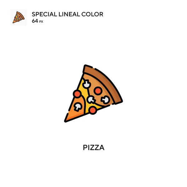 Pizza Special Linjal Färg Vektor Ikon Pizza Ikoner För Ditt — Stock vektor