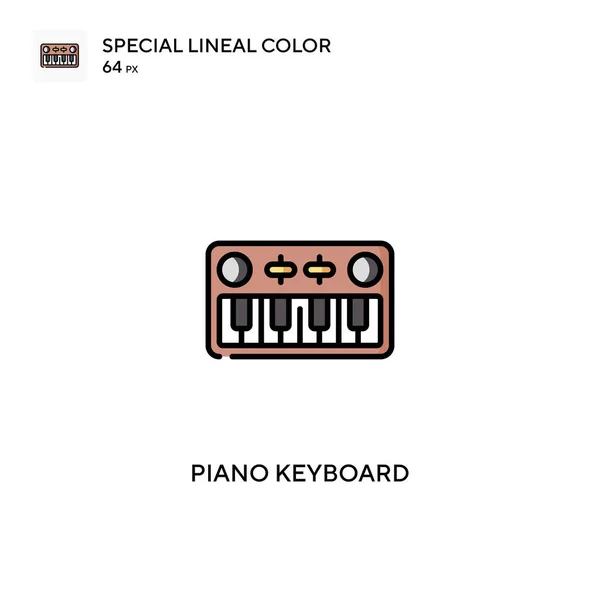 Klaviertastatur Spezielles Lineares Farbvektorsymbol Klaviertastatur Symbole Für Ihr Geschäftsprojekt — Stockvektor