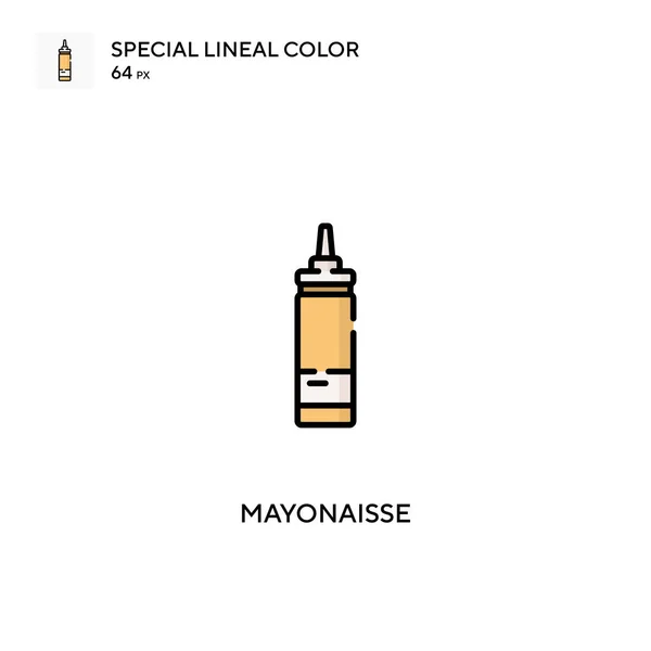 Mayonaisse Icono Especial Vector Color Lineal Iconos Mayonaisse Para Proyecto — Vector de stock