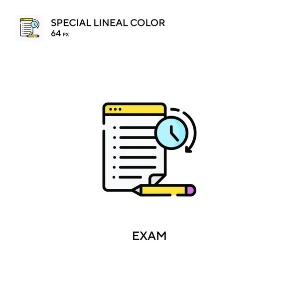 Exam Special Lineal Color Vector Icon Exam Icons Your Business — Stock Vector