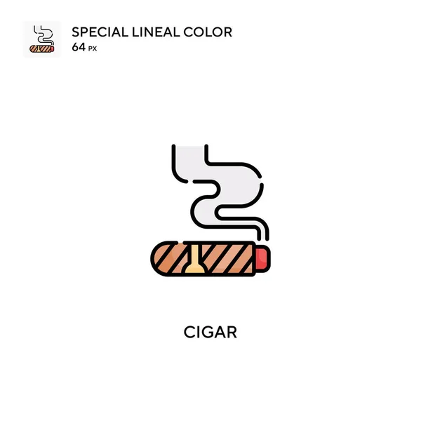 Cigar Special Lineal Color Vector Icon Cigar Icons Your Business — Stock Vector