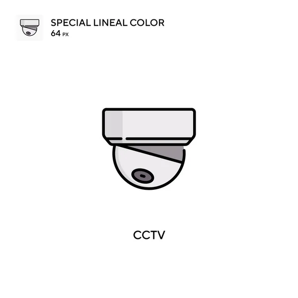 Cctv Icône Vectorielle Couleur Linéaire Spéciale Icônes Cctv Pour Votre — Image vectorielle