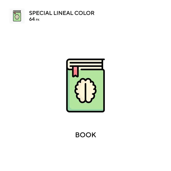 Libro Especial Icono Vector Color Lineal Iconos Libro Para Proyecto — Vector de stock