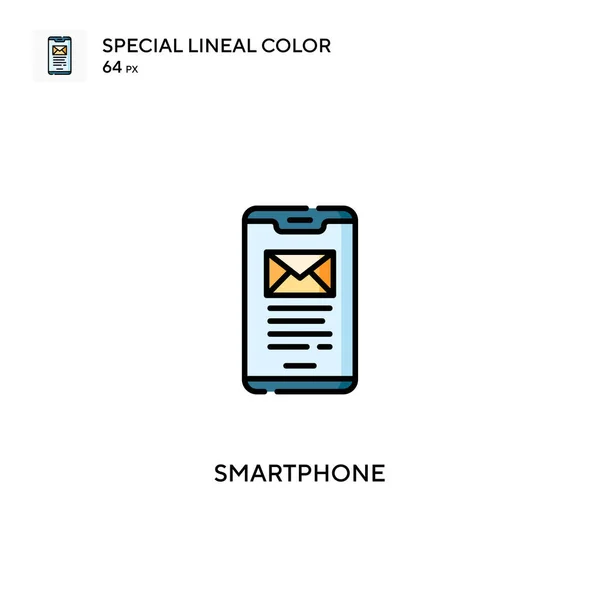 Smartphone Speciale Lijnkleur Vector Pictogram Smartphone Iconen Voor Zakelijke Project — Stockvector