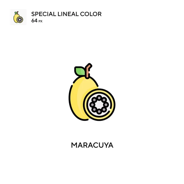 Maracuya Spezielles Lineares Farbvektorsymbol Maracuya Symbole Für Ihr Geschäftsprojekt — Stockvektor