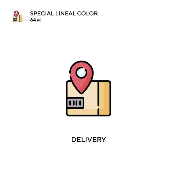 Delivery Special Lineal Color Vector Icon Delivery Icons Your Business — Stock Vector