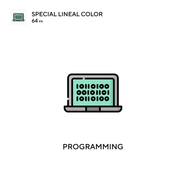 Programmering Speciale Lijnkleur Vector Icoon Programmering Iconen Voor Business Project — Stockvector