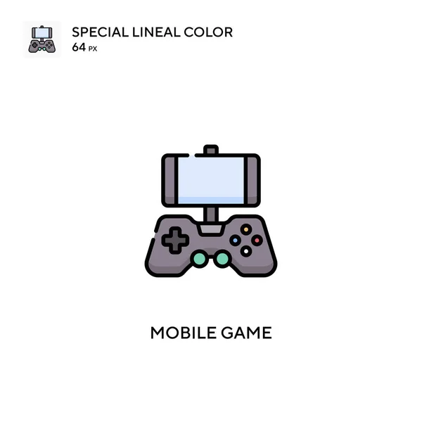 Κινητό Παιχνίδι Ειδική Lineal Χρώμα Διάνυσμα Εικονίδιο Εικονίδια Παιχνιδιού Για — Διανυσματικό Αρχείο