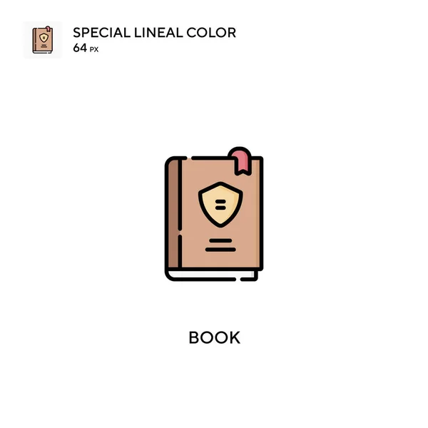 Libro Especial Icono Vector Color Lineal Iconos Libro Para Proyecto — Vector de stock