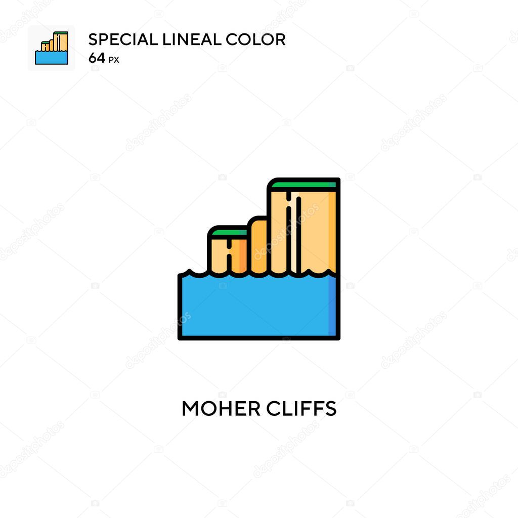 Moher cliffs Special lineal color vector icon. Moher cliffs icons for your business project