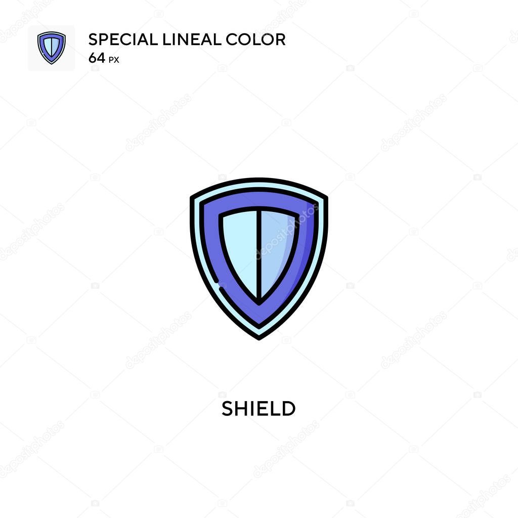 Shield Special lineal color vector icon. Shield icons for your business project