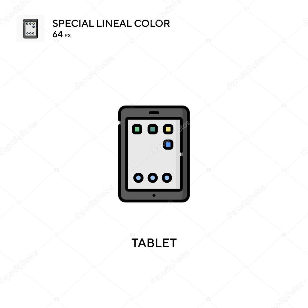 Tablet Special lineal color vector icon. Tablet icons for your business project