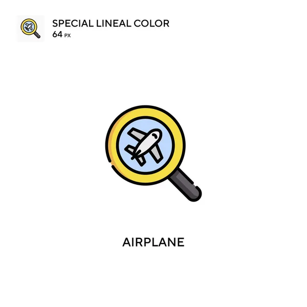 Avión Especial Icono Vector Color Lineal Iconos Avión Para Proyecto — Vector de stock