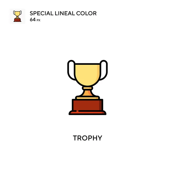 Trofeo Icono Especial Vector Color Lineal Iconos Trofeos Para Proyecto — Vector de stock