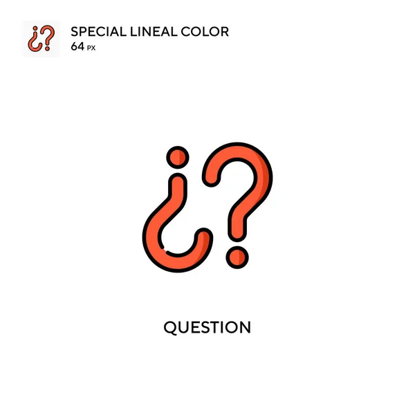 Question Icône Vectorielle Couleur Linéaire Spéciale Icônes Question Pour Votre — Image vectorielle