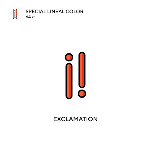 Exclamación Icono Especial Vector Color Lineal Iconos Exclamación Para Proyecto — Vector de stock