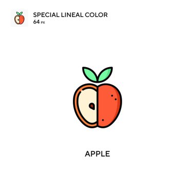 Apple Özel Lineal renk vektörü simgesi. İş projeniz için elma simgeleri