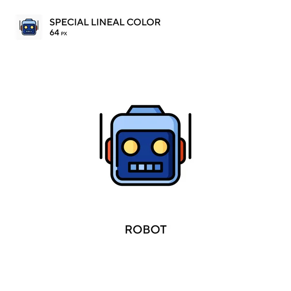 Robot Speciális Lineáris Színvektor Ikon Robot Ikonok Üzleti Projektjéhez — Stock Vector