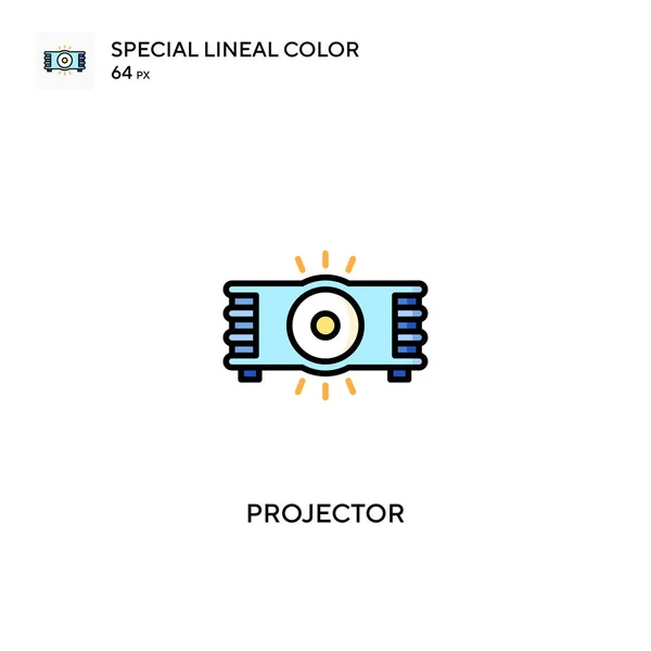 Projektor Különleges Lineáris Szín Vektor Ikon Projektor Ikonok Üzleti Projektjéhez — Stock Vector