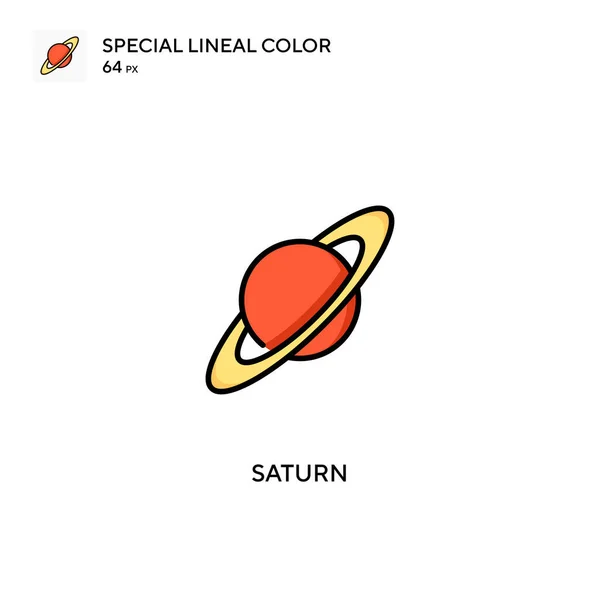 Saturno Icono Especial Vector Color Lineal Iconos Saturno Para Proyecto — Archivo Imágenes Vectoriales