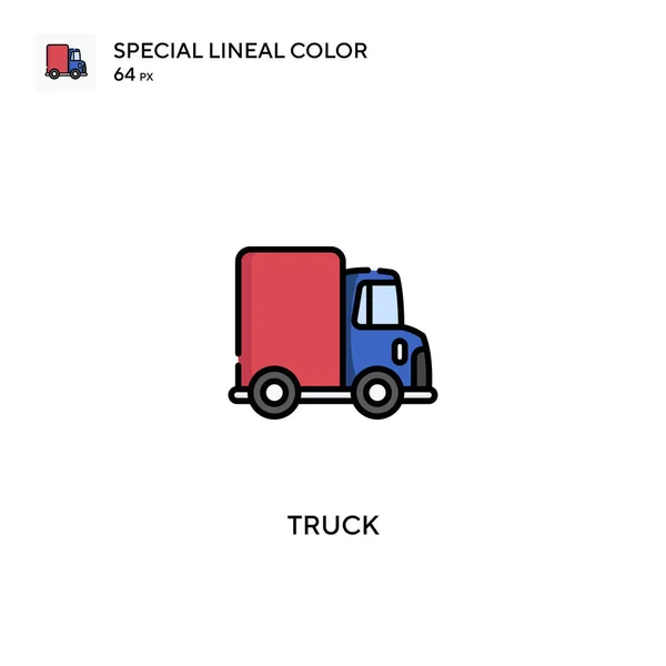 Camión Icono Especial Vector Color Lineal Iconos Camiones Para Proyecto — Vector de stock