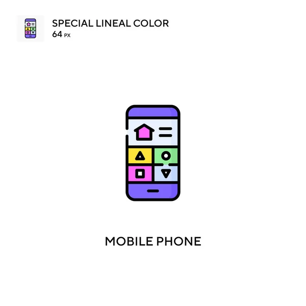Telefon Komórkowy Specjalna Ikona Wektora Koloru Linii Ikony Telefonów Komórkowych — Wektor stockowy