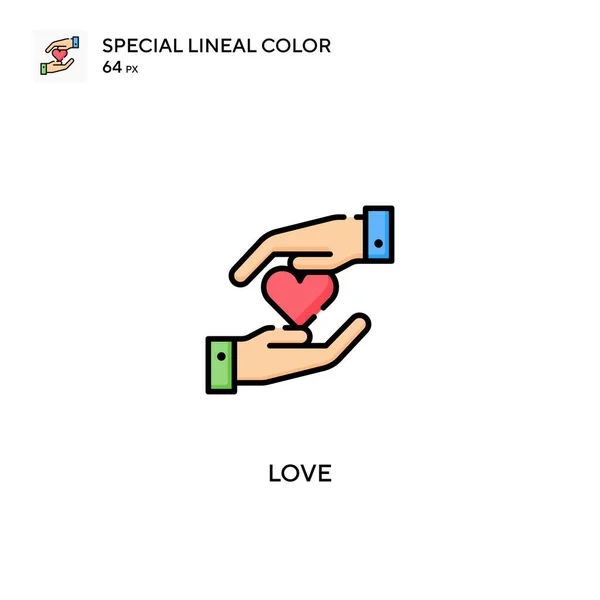 Love Special Lineal Color Vector Icon 비즈니스 프로젝트를 아이콘 — 스톡 벡터