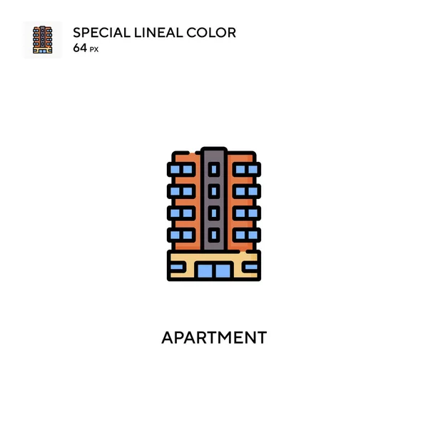 Apartamento Especial Icono Vector Color Lineal Iconos Apartamento Para Proyecto — Vector de stock