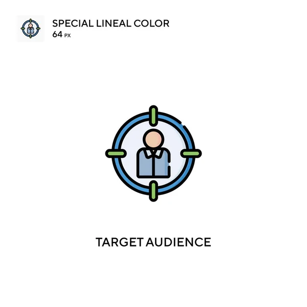 Célközönség Speciális Lineáris Színvektor Ikon Célközönség Ikonok Üzleti Projektjéhez — Stock Vector