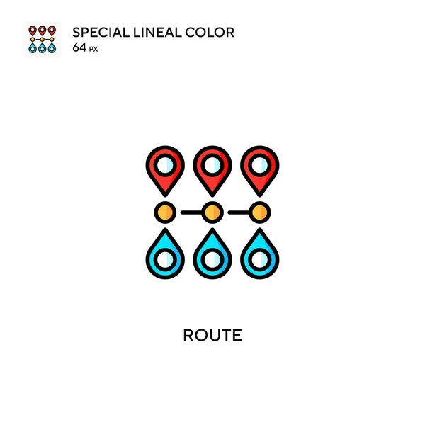 Route Speciell Linjal Färg Vektor Ikon Route Ikoner För Ditt — Stock vektor