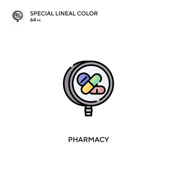 Farmacia Especial Icono Vector Color Lineal Iconos Farmacia Para Proyecto — Vector de stock