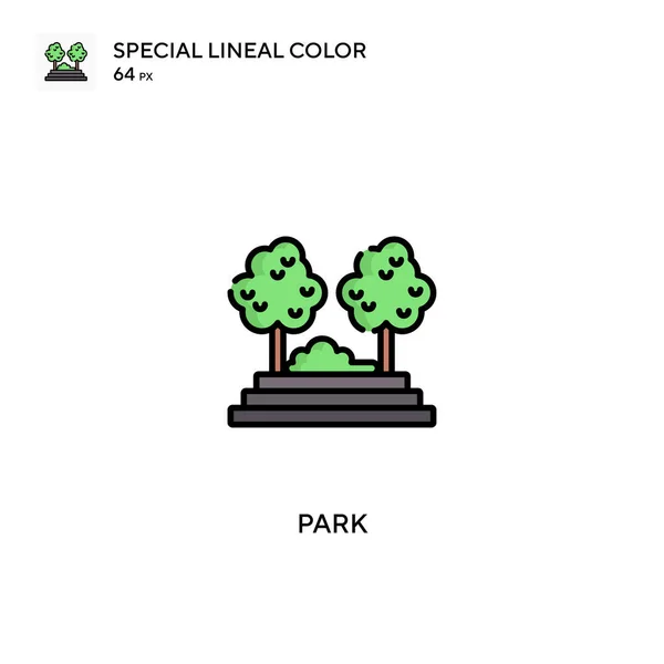 公园特殊线形彩色矢量图标 停车图标为您的商业项目 — 图库矢量图片