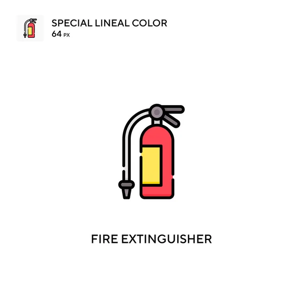 Extintor Incendios Icono Especial Vector Color Lineal Iconos Extintor Incendios — Vector de stock