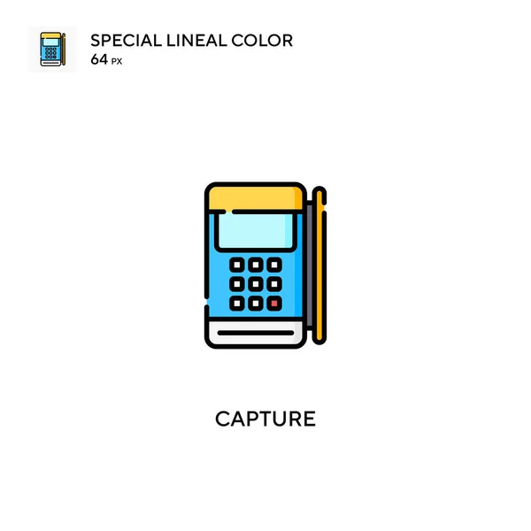 Captura Especial Icono Vector Color Lineal Capture Iconos Para Proyecto — Archivo Imágenes Vectoriales