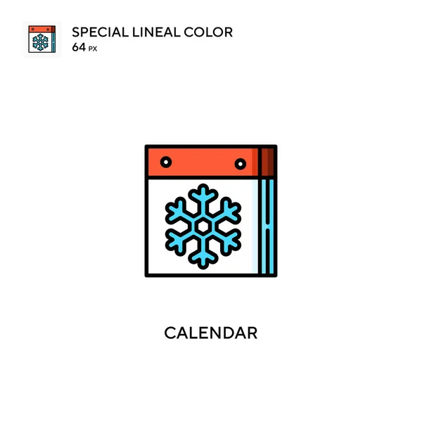 Calendar Special Lineal Color Vector Icon Calendar Icons Your Business — Stock Vector