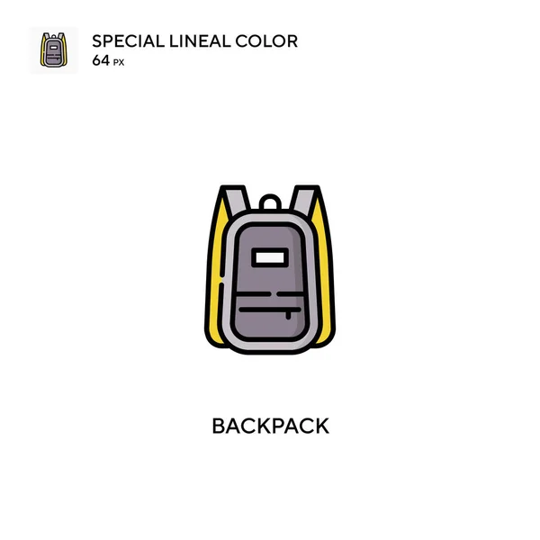 Mochila Ícone Vetorial Cor Linear Especial Ícones Mochila Para Seu —  Vetores de Stock