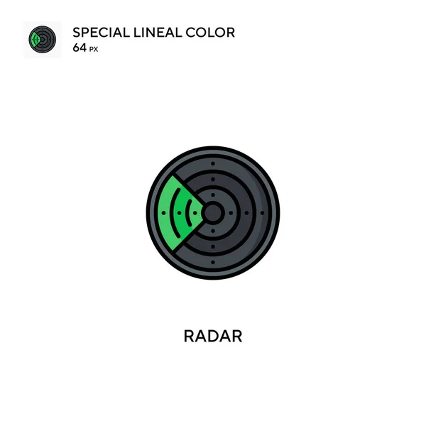 Radar Ícone Vetorial Cores Linear Especial Ícones Radar Para Seu — Vetor de Stock