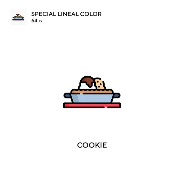 Cookie Ícone Vetorial Cor Linear Especial Ícones Cookies Para Seu — Vetor de Stock