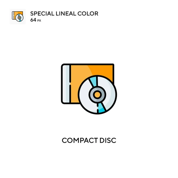 Compact Disc Special Lineal Color Vector Icon Compact Disc Icons — Stock Vector