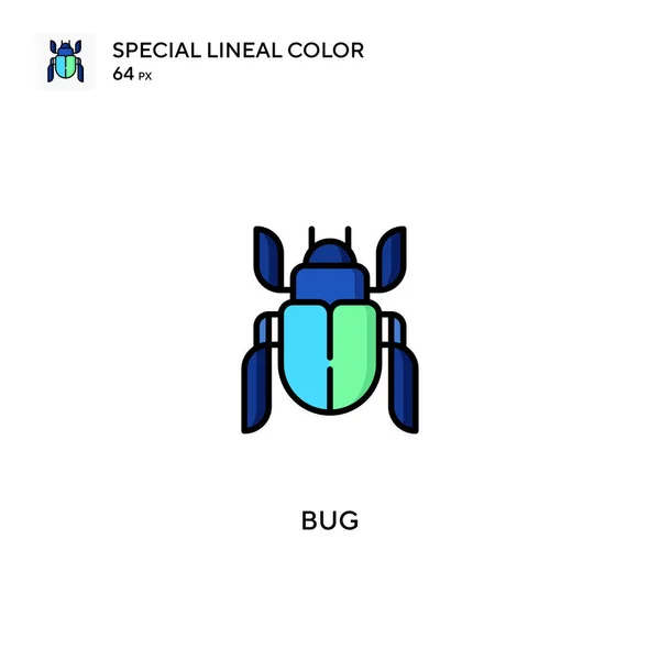 Bug Special Lineal Color Vector Icon 비즈니스 프로젝트용 아이콘 — 스톡 벡터
